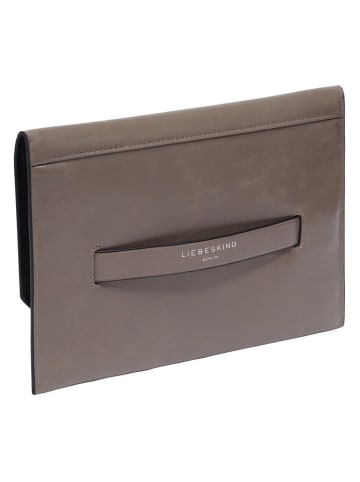 Liebeskind Berlin Skórzany portfel "Pouch M" w kolorze szarobrązowym - 23 x 16 x 1 cm