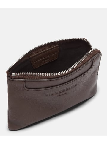 Liebeskind Berlin Leren portemonne bruim- (B)12,8 x (H)7,8 x (D)1 cm