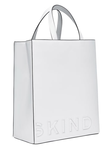 Liebeskind Berlin Skórzana torebka "Paperbag M" w kolorze białym - 29 x 34 x 15 cm