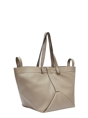 Liebeskind Berlin Skórzany shopper bag w kolorze szarobrązowym - 47 x 34 x 18 cm