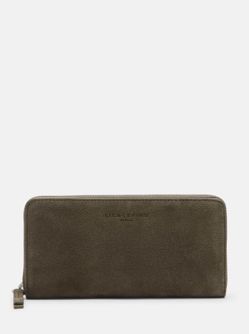 Liebeskind Berlin Leren portemonnee kaki - (B)19 x (H)9 x (D)2 cm