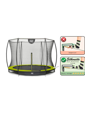 EXIT Trampolin "Silhouette Ground" in Grün - Ø 244 cm - ab 3 Jahren