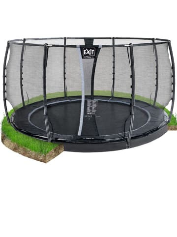EXIT Trampolin "Dynamic Groundlevel" in Schwarz - Ø 427 cm - ab 3 Jahren