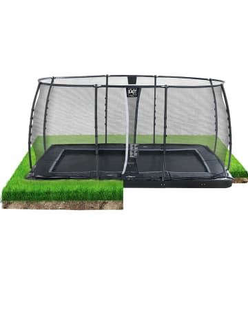 EXIT Trampoline "Dynamic Groundlevel" zwart - (B)427 x (H)244 cm - vanaf 3 jaar