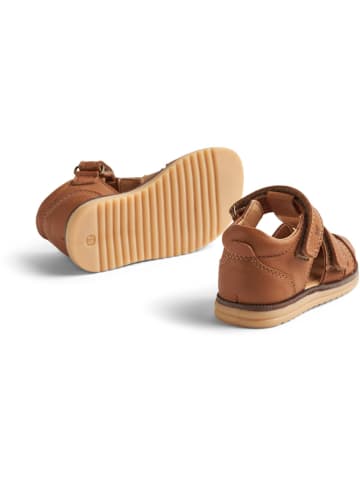 Wheat Leder-Halbsandalen "Sky" in Hellbraun