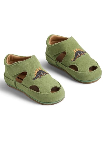 Wheat Leren enkelsandalen groen