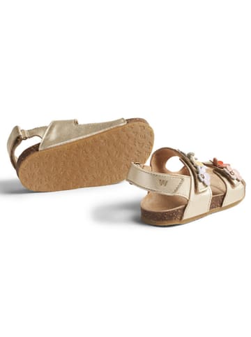 Wheat Leren sandalen goudkleurig