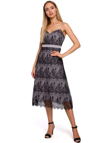 made of emotion Kleid in Grau/ Schwarz