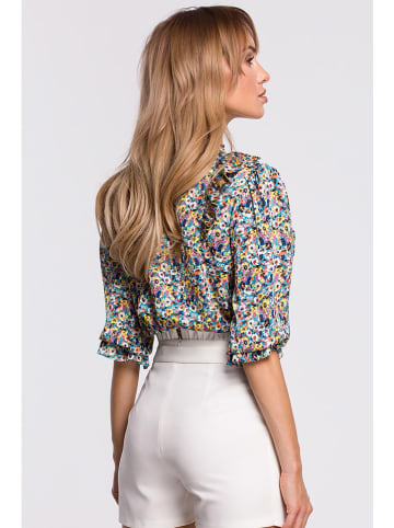 made of emotion Bluzka w kolorze turkusowo-żółtym