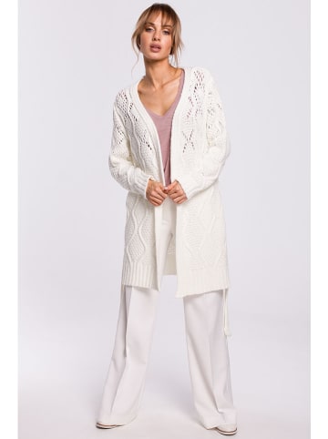 made of emotion Kardigan w kolorze kremowym