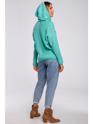 made of emotion Bluza w kolorze turkusowym