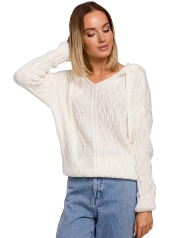 made of emotion Bluza w kolorze kremowym