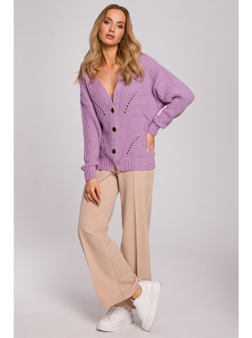 made of emotion Kardigan w kolorze fioletowym