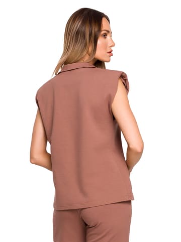 made of emotion Bluzka w kolorze brązowym