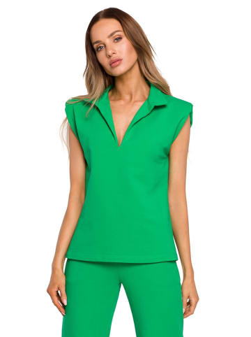 made of emotion Bluzka w kolorze zielonym