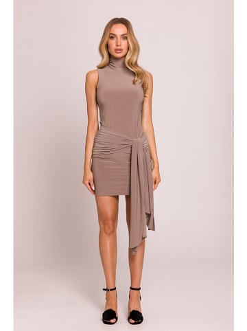 made of emotion Sukienka w kolorze szarobrązowym