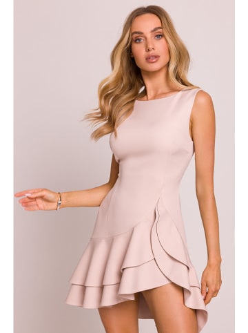 made of emotion Sukienka w kolorze beżowym