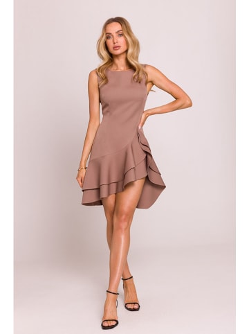 made of emotion Sukienka w kolorze jasnobrązowym