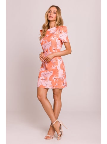 made of emotion Sukienka w kolorze jasnoróżowo-pomarańczowym