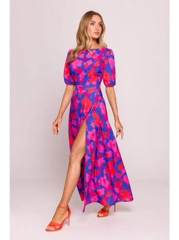 made of emotion Sukienka w kolorze granatowo-różowym