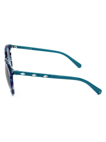 Swarovski Damskie okulary przeciwsłoneczne w kolorze niebiesko-turkusowym