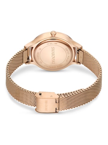 Swarovski Zegarek kwarcowy w kolorze różowozłoto-białym