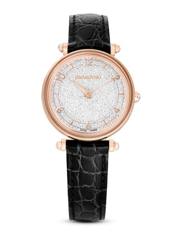 Swarovski Quarzuhr in Schwarz/  Roségold/ Weiß