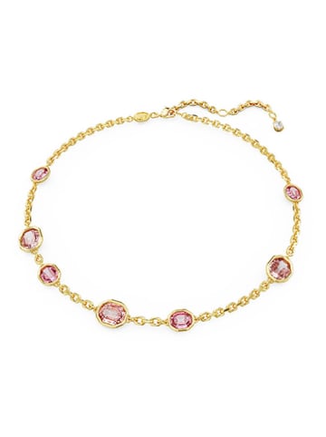 Swarovski Vergold. Halskette mit Schmuckelementen - (L)34 cm