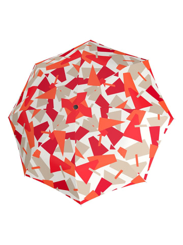Doppler Stockschirm in Rot/ Beige