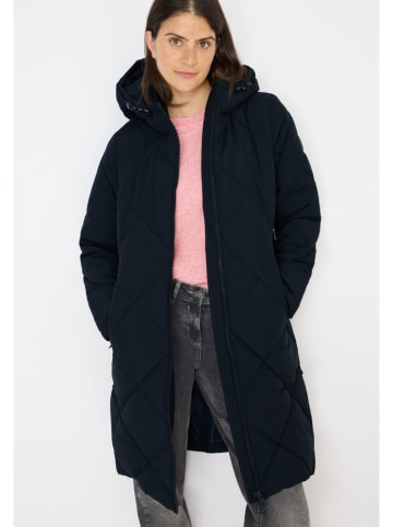 Cecil Doorgestikte mantel donkerblauw