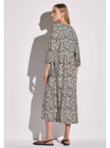Street One Kleid in Beige/ Schwarz