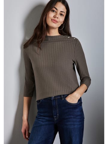 Street One Sweter w kolorze brązowym