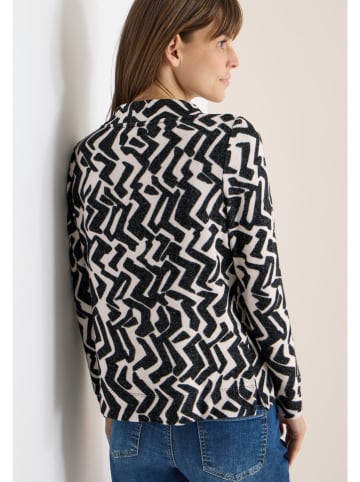Cecil Pullover in Schwarz/ Creme