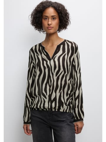 Cecil Bluse in Hellgrau/ Schwarz