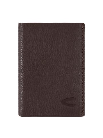 Camel Active Skórzane etui "Atlanta" w kolorze ciemnobrązowym na karty - 9,5 x 13 x 2,5 cm