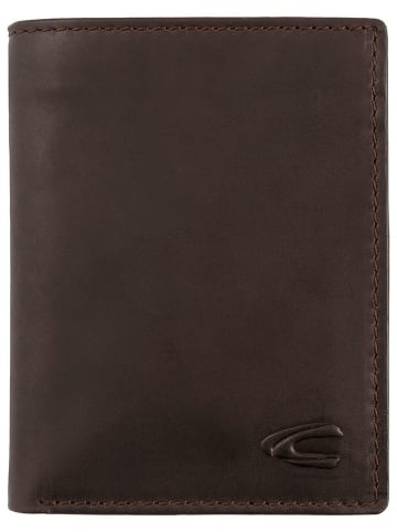 Camel Active Skórzany portfel "Thai" w kolorze ciemnobrązowym -9,5 x 12,5 x 2 cm