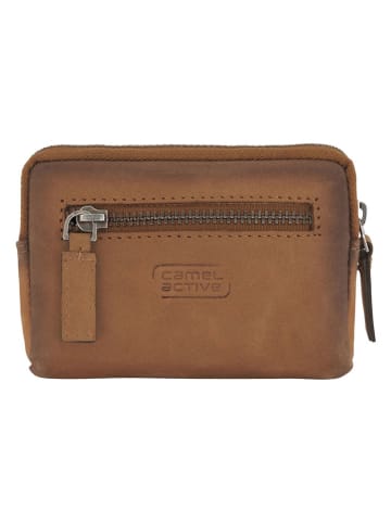 Camel Active Skórzane etui "Dallas" w kolorze jasnobrązowym na klucze - 11 x 7,5 x 2,5 cm
