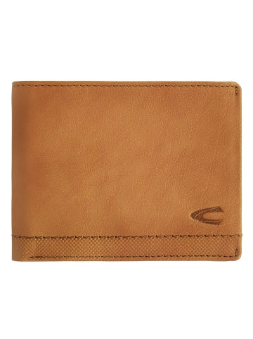 Camel Active Skórzany portfel "Nimbus" w kolorze karmelowym - 12,5 x 9,5 x 1,5 cm