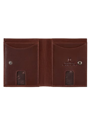 Camel Active Leder-Kartenetui "Salamanca" in Dunkelbraun - (B)9 x (H)10 x (T)1 cm