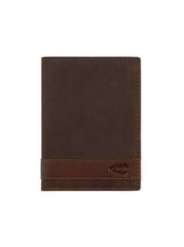 Camel Active Leder-Geldbörse "Taipeh" in Dunkelbraun - (B)9,5 x (H)12,5 x (T)2 cm