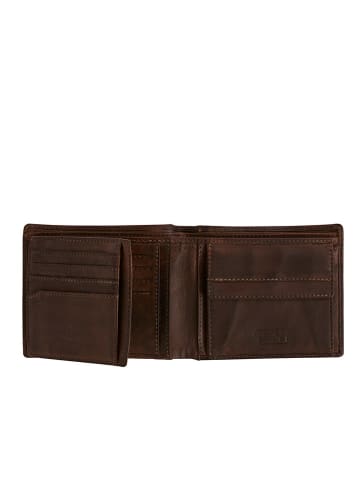 Camel Active Leder-Geldbörse "Dust" in Dunkelbraun - (B)12 x (H)10 x (T)1,5 cm