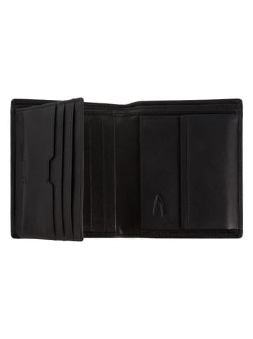 Camel Active Skórzany portfel "Osaka" w kolorze czarnym - 9,5 x 11 x 2 cm