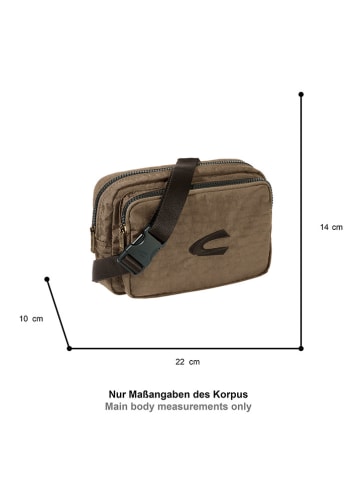 Camel Active Gürteltasche "Journey" in Taupe - (B)22 x (H)14 x (T)10 cm