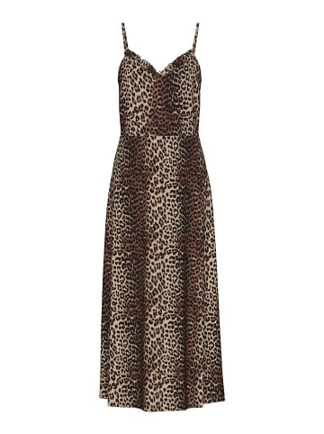 Pieces Kleid "Nya" in Braun/ Beige