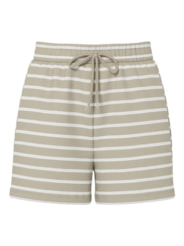 Pieces Shorts "Chilli" in Beige/ Weiß