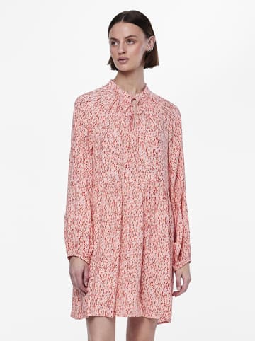 Pieces Kleid in Beige/ Rot