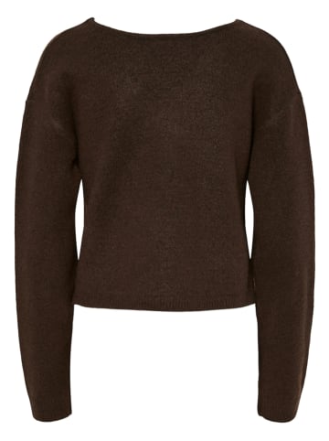 Pieces Pullover in Braun