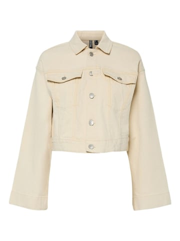 Pieces Jeansjacke "Vala" in Beige