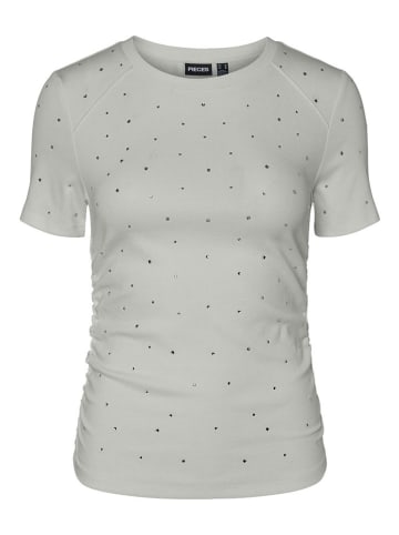 Pieces Shirt "Tyler" in Hellgrau