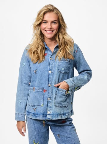 Pieces Jeanshemd "Jidi" in Hellblau